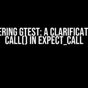 Mastering GTest: A Clarification of Call() in EXPECT_CALL