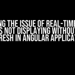 Solving the Issue of Real-time Chat Messages Not Displaying Without Manual Refresh in Angular Application