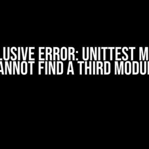 The Elusive Error: Unittest Module Cannot Find a Third Module